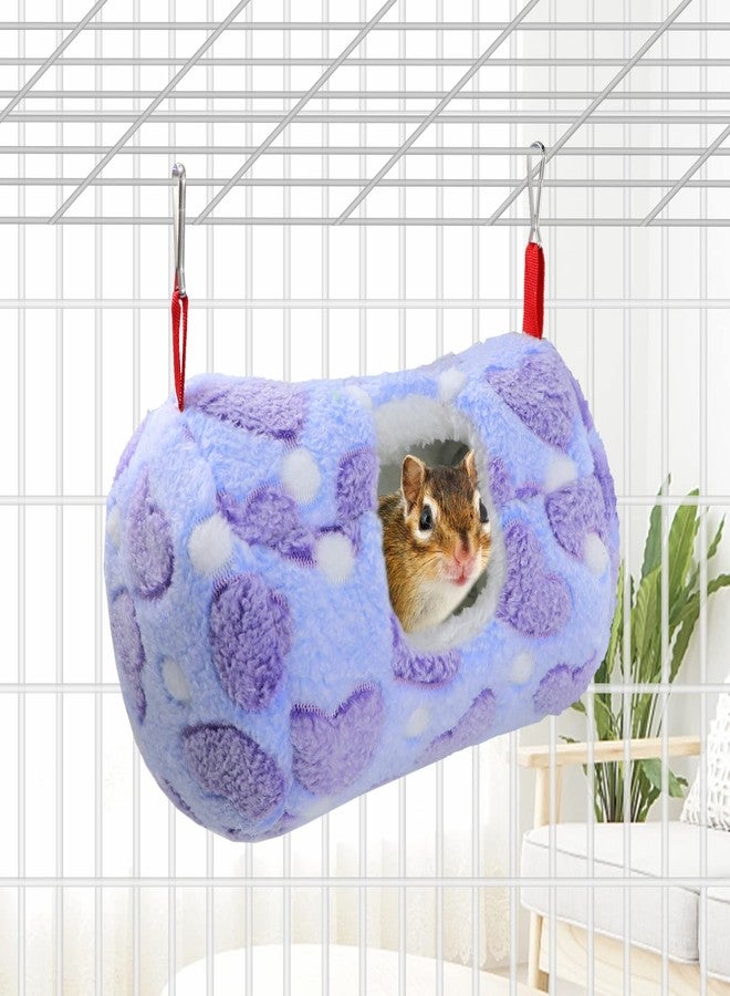 Litewoo Sugar Glider Sleeping Pouch Small Animal Hammock, Hanging Bed Warm Cotton Nest for Rat Hamster Gerbil Sugar Glider Chinchilla Squirrel Guinea Pig (Medium Blue) - Image 4
